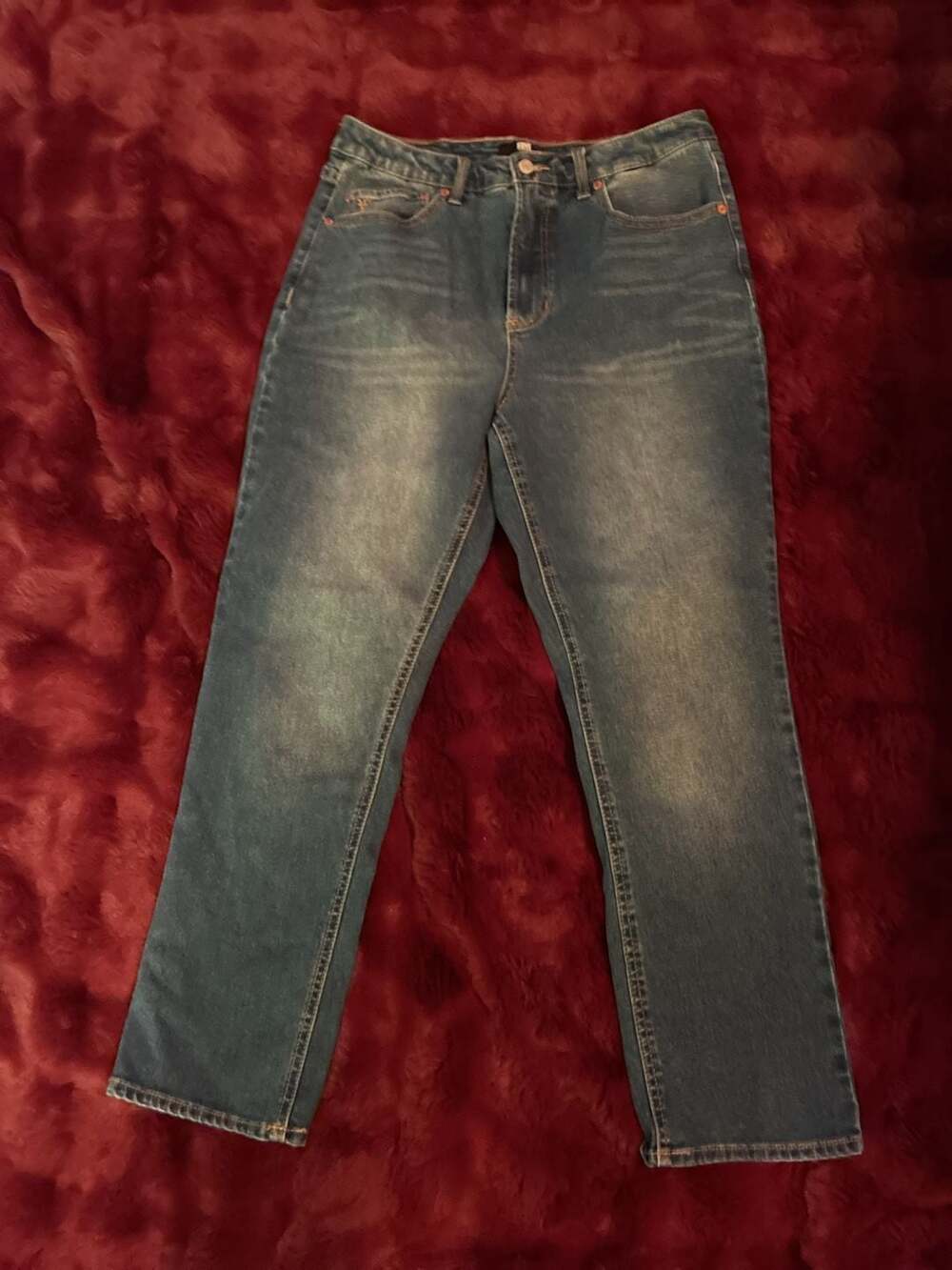 Frye Women's Mid-Rise Straight Leg Jeans Blue Denim Sz 10/30 A567